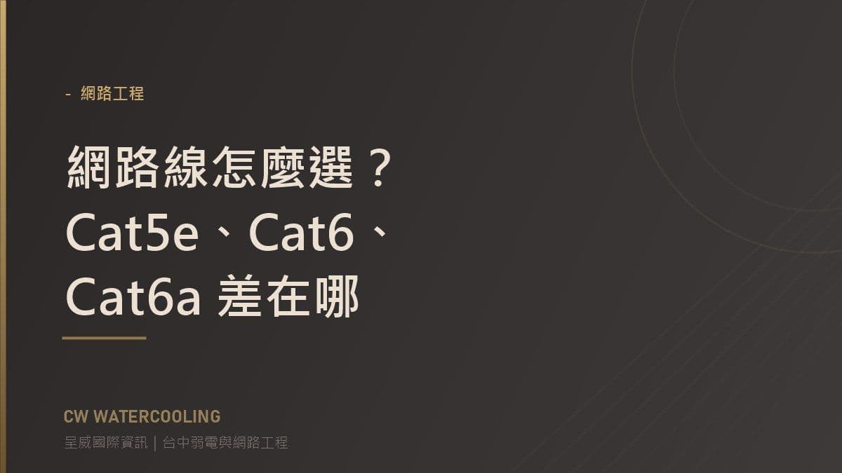 網路線材等級選擇指南封面(台中網路工程・呈威國際資訊)